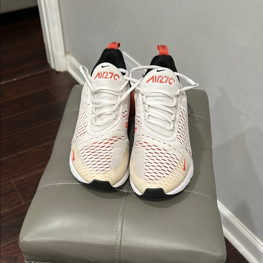 Nike Air Max 270 Cream and Red Sneakers